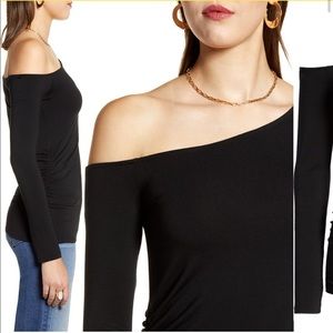 Halogen One Shoulder Top. NWOT. Size S. RUST SEQUOIA COLOR (see other pics)